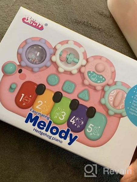 img 1 attached to BAOLI Hedgehog Piano Keyboard Toy With Lights And Sounds - Early Learning Educational Sensory Toy For Infant, Toddler Boys And Girls 6-18 Months, Perfect Birthday Gift - White review by Kyle Fachini