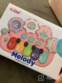 img 5 attached to BAOLI Hedgehog Piano Keyboard Toy With Lights And Sounds - Развивающая сенсорная игрушка для раннего обучения для младенцев, малышей, мальчиков и девочек 6-18 месяцев, идеальный подарок на день рождения - белый