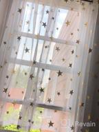 img 1 attached to Kotile Sheer Door Curtain Panels With Gold Foil Star Pattern - Perfect For Nursery Or Kid'S Bedroom (2 Panels, 52X63 Inches) review by Kevin Ilango
