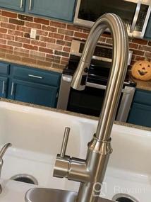 img 6 attached to Arofa Champagne Bronze Kitchen Faucet With Pull Out Sprayer: Upgrade Your Sink With A Single Handle Design And Golden Finish