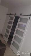 img 1 attached to 6FT Flat Stainless Steel Ceiling Mount Sliding Barn Door Hardware Kit By DIYHD review by Gerald Hill