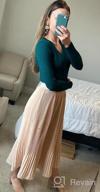 img 1 attached to Winter-Perfect Pleated Midi Skirts For Women: Stay Stylish And Warm With High-Waisted Lined Skirt From DRESSTELLS review by Allison Watson