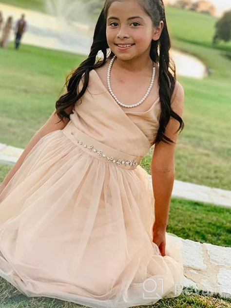 img 1 attached to Stunning Lace A-Line Flower Girl Dress For Weddings And Pageants By Glamulice review by Sean Andrews