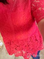 img 1 attached to Women'S Sexy Sheer Mesh Lace Peplum Blouse - Short Sleeve Top By Tobrief review by Andrew Carrao