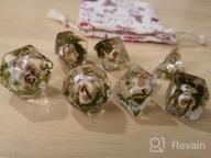 img 1 attached to 7PCS Polyhedral DND Dice Set With Mushroom And Flower For RPG MTG Table Games - Red Flower review by Maurice Malek