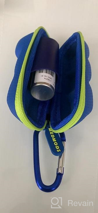 img 1 attached to Secure And Stylish Travel Case For Asthma Inhalers: Casematix Blue Green Case - Case Only review by Terrance Palau