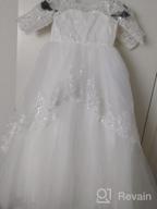 img 1 attached to Carat Elegant Flower Beading Communion Girls' Clothing in Dresses review by Darryl Duncan