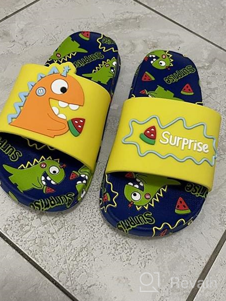 img 1 attached to Non Slip Dinosaur Sandals for Boys by GLOOMALL review by David Bartan