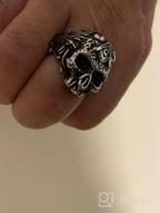 img 1 attached to Jude Jewelers Stainless Steel Gothic Skull Vintage Masonic Biker Ring: A Statement Piece for Bold Style and Edge review by Robert Jackson