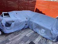 img 1 attached to Heavy Duty Waterproof L-Shaped Outdoor Sectional Sofa Cover - 6 Windproof Straps, Air Vent & ClawsCover - 83"L/104"Lx 32"Dx31"H (Left Facing) review by Nick Kussmaul