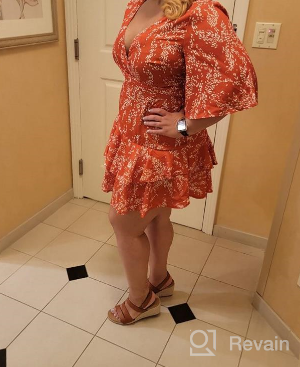 img 1 attached to Floral Chiffon Wrap Dress With V Neckline For Women'S Casual Summer Outfits Featuring A Flared Skirt, Ruffle Tops, And Sun-Kissed Flowy Mini Shorts review by Jeremy Marshall