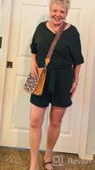 img 1 attached to Stylish And Comfortable Women'S V Neck Romper With Pockets And High Waist Belt review by Kyle Fachini