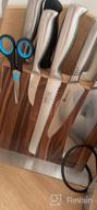 img 1 attached to Organize Your Kitchen Knives And Utensils With Navaris Wood Magnetic Knife Block - Double Sided Magnetic Holder In Walnut Wood review by Collin Donahue