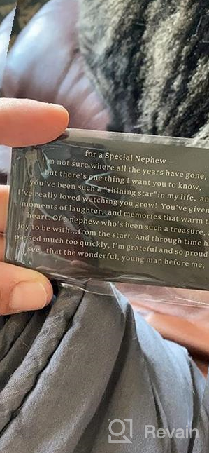 img 1 attached to 🎓 Engraved Wallet Insert for Nephew - AKTAP Special Nephew Gift, Graduation Card & Inspirational Gift from Uncle review by Ryan Brady