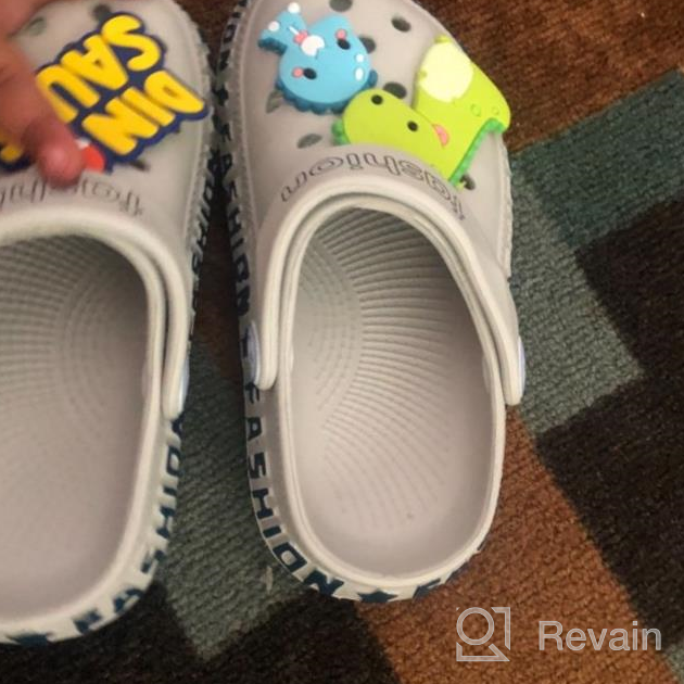 img 1 attached to 👧 Cute Cartoon Toddler Clogs: Unisex Garden Shoes with Slides for Beach, Pool, and More! review by Ricky Brooks