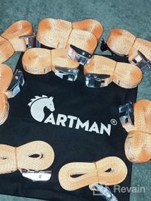img 6 attached to 600Lb Capacity Lashing Straps - Cartman 1 X 12' 2Pk Orange Tie-Down Cargo Straps