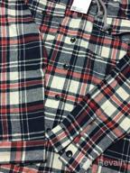 img 1 attached to Women'S Classic Plaid Cotton Hoodie Button-Up Flannel Shirt - BomDeals review by Josh Boii