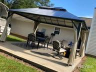 img 1 attached to 10' X 12' YOLENY Hardtop Gazebo: Permanent Aluminum Patio Gazebo With Double Roof, Curtains & Netting Included! review by Lorenzo Wood