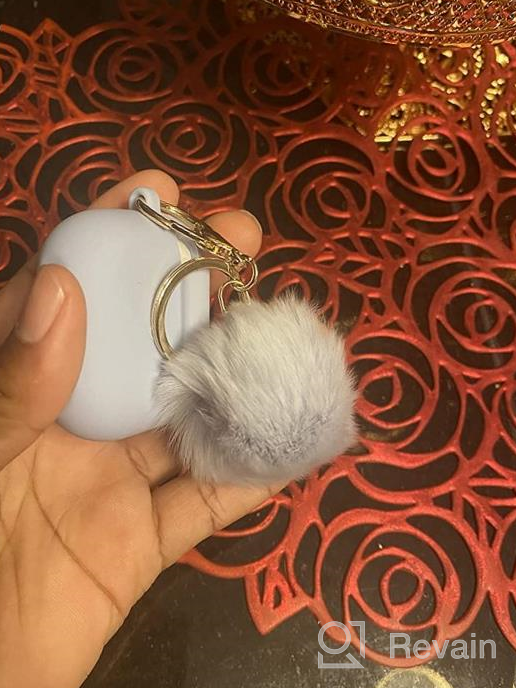 img 1 attached to AirPods 3 Case Cover 2021 Version Soft Silicone Fur Ball Keychain Girls Women Shockproof Protective Visible Front LED Wine Red review by Victor Hurvitz