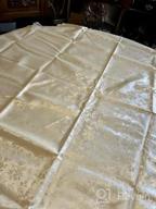 img 1 attached to Heavy Duty Waterproof Vinyl Tablecloth - Rectangle Wipeable Cover For Kitchen & Dining Room (Beige, 60" X 102") By Smiry review by Wendy Kennedy