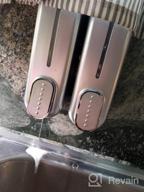 img 1 attached to WF-18036 Silver 2 Chambers Wall Mount Soap And Shower Dispenser. review by Raymond Doe