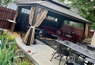 img 1 attached to Spacious 13' X 15' Spruce Wood Frame Gazebo With Durable Metal Roof, Privacy Curtains And Mosquito Nettings. Perfect For Outdoor Living In Patio, Garden And Backyard. review by Tyler Smith