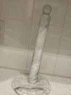 img 1 attached to Handmade White Marble Paper Towel Holder With Stand - Elegant & Durable Kitchen Towel Rack For Wrapping Paper & Hand Towels review by Profit Gilley