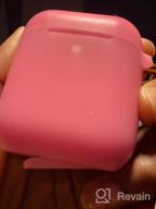 img 1 attached to Protect Your AirPods In Style With Hamile Silicone Case: Compatible With AirPods 1 & 2, LED Visible, And Comes With Keychain - Rose-Nightglow Purple review by Imed Artun