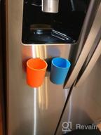 img 1 attached to EZTOTZ Magnetic Fridge Cups - Made In USA For Independent Toddler Drinking Experience- Hanging Cups For Fridge Or Water Coolers review by Brian Warmack