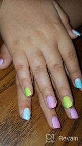 img 5 attached to Vibrant Gradient False Nails For Kids - 24 Pre-Glued Rainbow Tips For Ages 6+