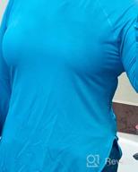 img 1 attached to WANAYOU Women's Long Sleeve Workout Shirts: Stay Cool and Dry in this Side Split Athletic Tee for Sports, Yoga, and Running review by Brian Healy