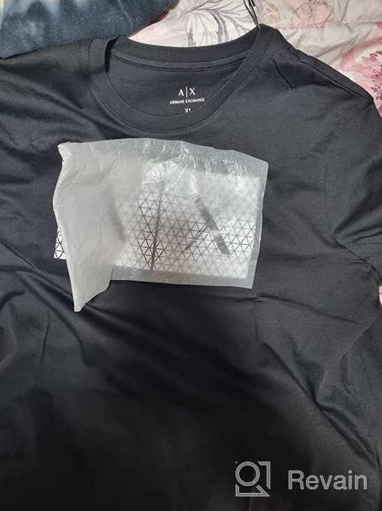 img 1 attached to 👕 Armani Exchange Crew Neck Black T-Shirt for Men - Men's Clothing in T-Shirts & Tanks review by Randy Washington