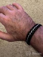 img 1 attached to Maximize Style with SERASAR's Joy Genuine Leather Bracelet for Men review by Brian Martin