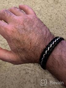img 6 attached to Максимальный стиль с браслетом для мужчин из натуральной кожи Joy от SERASAR.