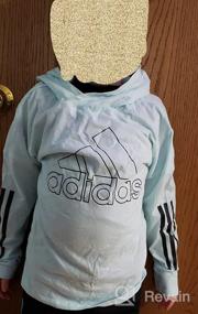 img 7 attached to Stylish and Sporty: Adidas Sleeve Hooded Heather Graphic Girls' Clothing and Active Gear