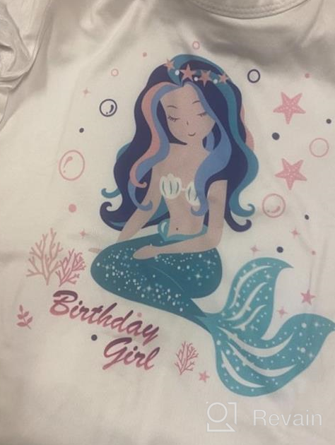 img 1 attached to Girls' Mermaid Birthday T-Shirt Outfit - Clothing for Girls review by Jay Huang