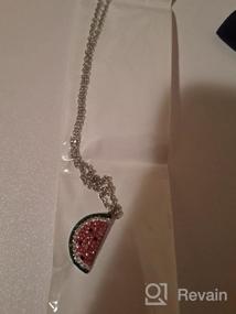 img 6 attached to Summer Fruit Necklace Set: Delicate Watermelon & Cherry Jewelry Gift for Her