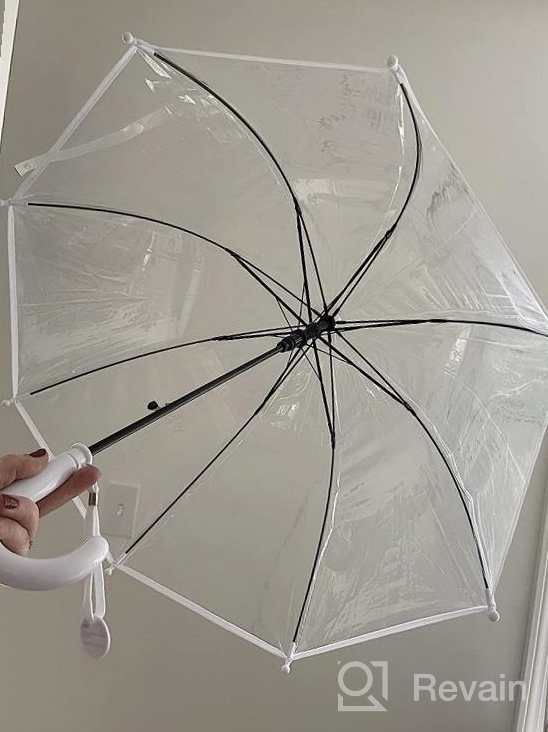 img 1 attached to Keep Your Kids Covered With MRTLLOA Clear Bubble Umbrella: Safe, Easy To Grip And Stylish review by Michael Daniels