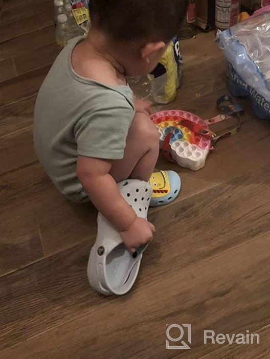 img 1 attached to 🦖 Cute Cartoon Dinosaur Toddler Sandals: Comfortable Boys' Shoes in Clogs & Mules - JACKSHIBO review by Amir Tune