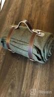 img 1 attached to Authentic Leather Outdoor Picnic Blanket With Portable Carry Strap For Camping, Festivals, And Picnics - Perfect For Motorcycle Bedroll Straps (Natural Brown) review by Govindarajan Diepenbrock