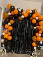 img 1 attached to Halloween Balloon Arch Garland Kit - 119 Pack Black Orange Confetti Balloons With Mylar Spider Balloon For Kids Theme Party Decorations Background Classroom Supplies. review by Daniel Pesicek