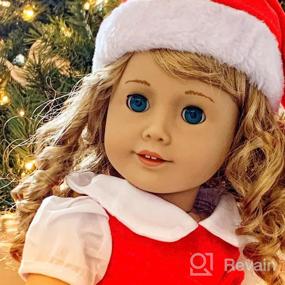 img 5 attached to 18-дюймовая кукольная одежда, набор нарядов для переодевания — 17 октября, повседневное платье и ботинки American Girl Christmas Santa