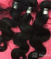 img 1 attached to 100% Unprocessed Virgin Hair Weave - Hermosa Brazilian Body Wave (10 12 14Inch) Black Color review by Sean Pere