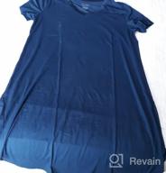 img 1 attached to Women'S Bamboo Nightgown By QUALFORT: Short Sleeve Sleepwear With V Neck, Side Slit & Soft Feel. review by Stephanie Byrd