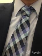 img 1 attached to Classic Plaid Checkered Tie And Handkerchief Set For Big And Tall Men By HISDERN - Woven Necktie And Pocket Square For Men'S Fashion review by Stephen Doyle