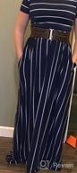 img 1 attached to Striped Maxi Dress For Women - Loose, Casual, And Fashionable Summer Dress With Short Sleeves And Convenient Pockets By HOTAPEI review by John Akins