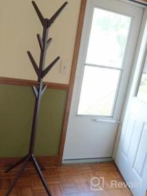 img 5 attached to Stylish Neasyth White Wood Coat Rack For Entryways And Living Spaces