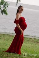 img 1 attached to Stunning Lace Maternity Mermaid Gown For Baby Shower Or Wedding Photoshoot review by Matt Schwartz