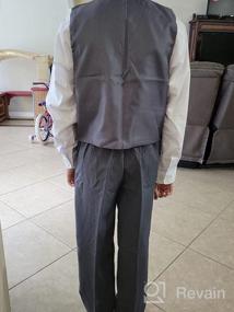img 3 attached to Formal Dresswear Vest Set for Boys - Johnnie Lene Pinstripe