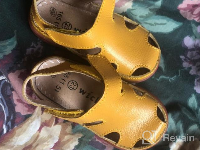 img 1 attached to DADAWEN Summer Leather Fisherman Toddler Boys' Shoes: Stylish & Durable Outdoor Footwear review by Michael Maes